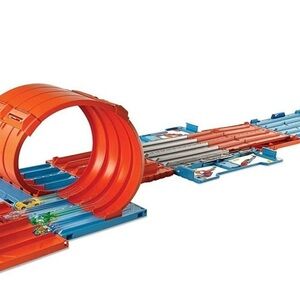 Exciting Loop Track Set with Orange and Blue Colors